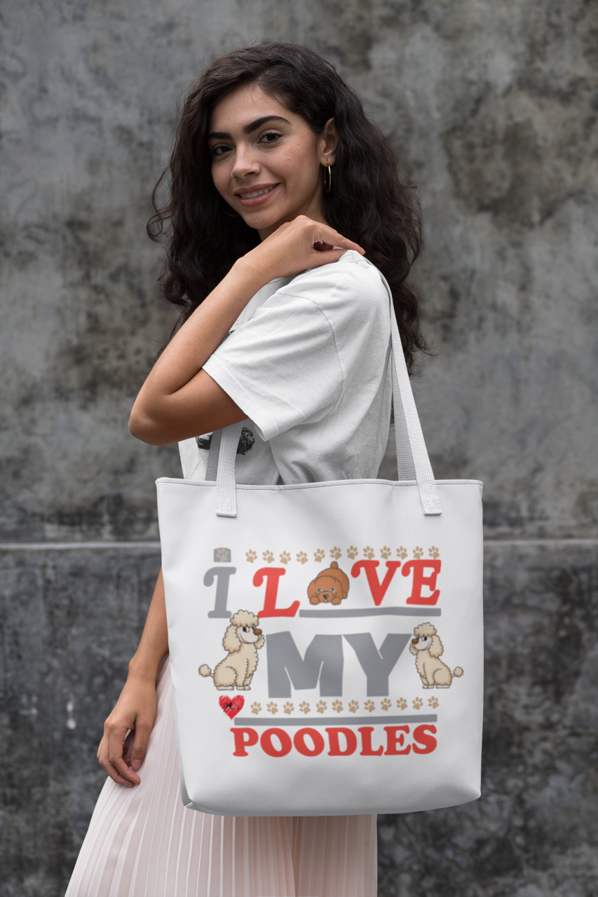 I Love My Poodles - Tote Bag