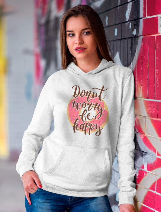 Donut Worry Be Happy (pink) - Hoodie