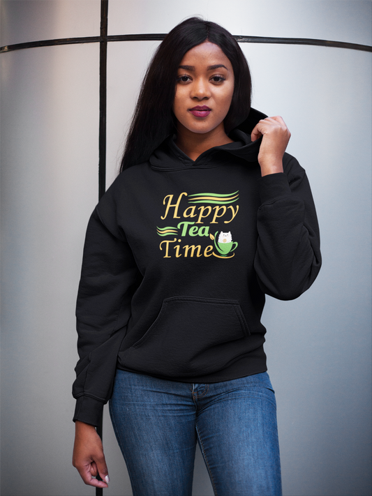 Happy Tea Time (cat) - Hoodie