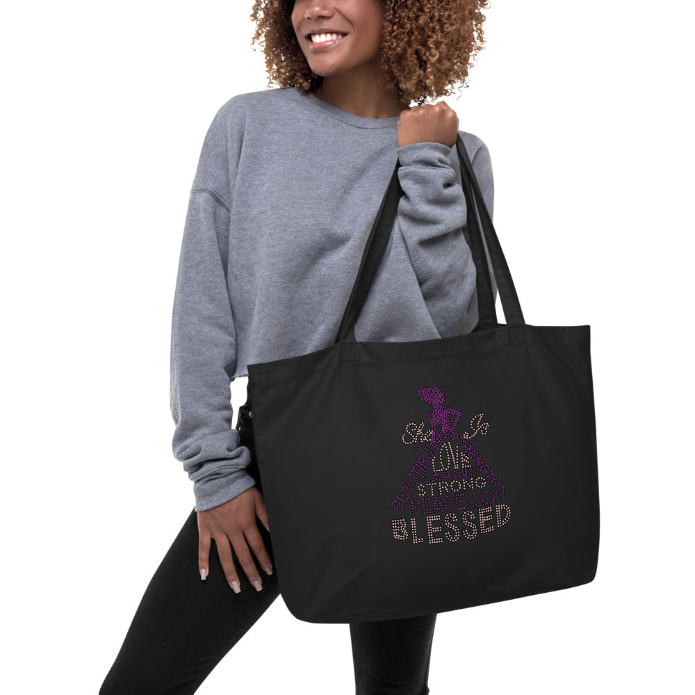 She Is Blessed (purple ) - Tote Bag