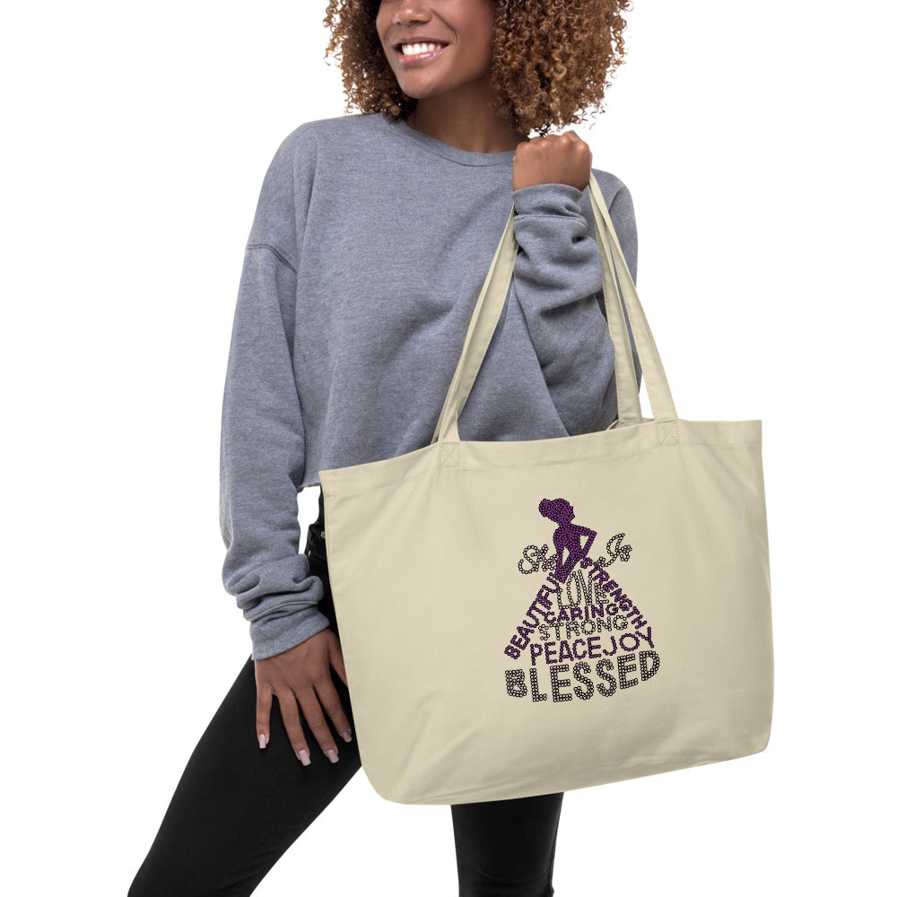 She Is Blessed (purple ) - Tote Bag