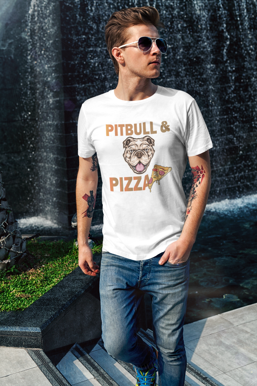 Pitbull & Pizza - T-Shirt