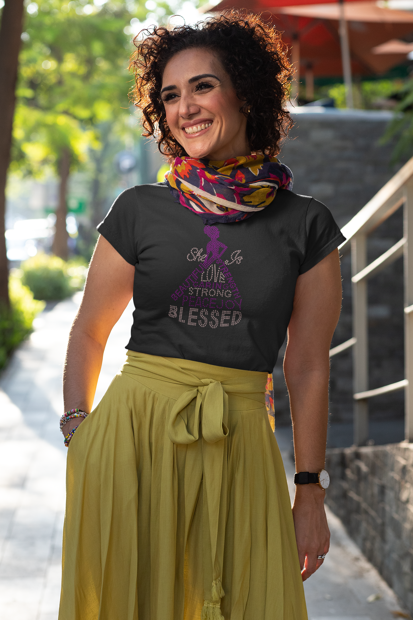 She Is Blessed (purple) - T-Shirt