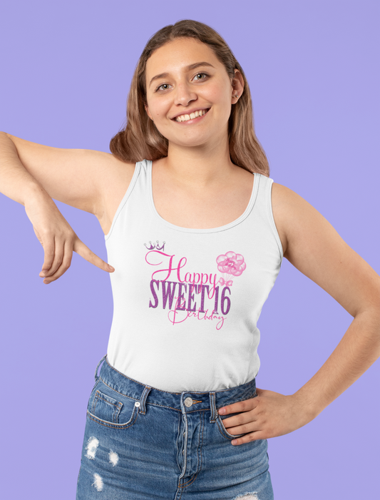 Happy Sweet 16 Birthday (purple) - Tank Top