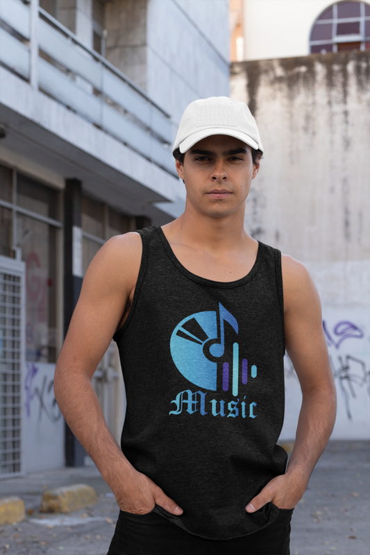 Music (blue) - Tank Top