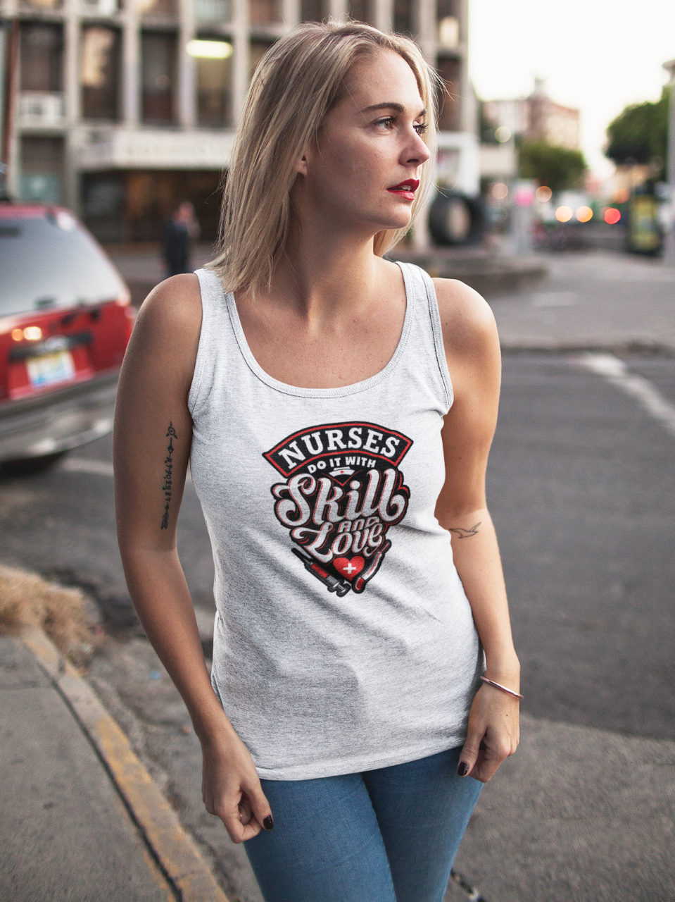 Nurses Do It With Skill And Love - Tank Top