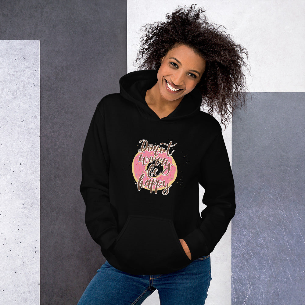 Donut Worry Be Happy (pink) - Hoodie