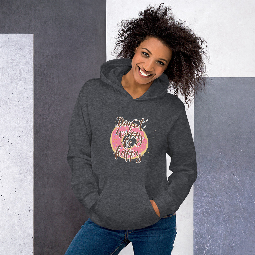 Donut Worry Be Happy (pink) - Hoodie