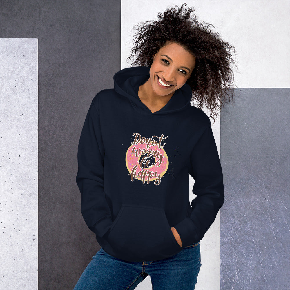 Donut Worry Be Happy (pink) - Hoodie