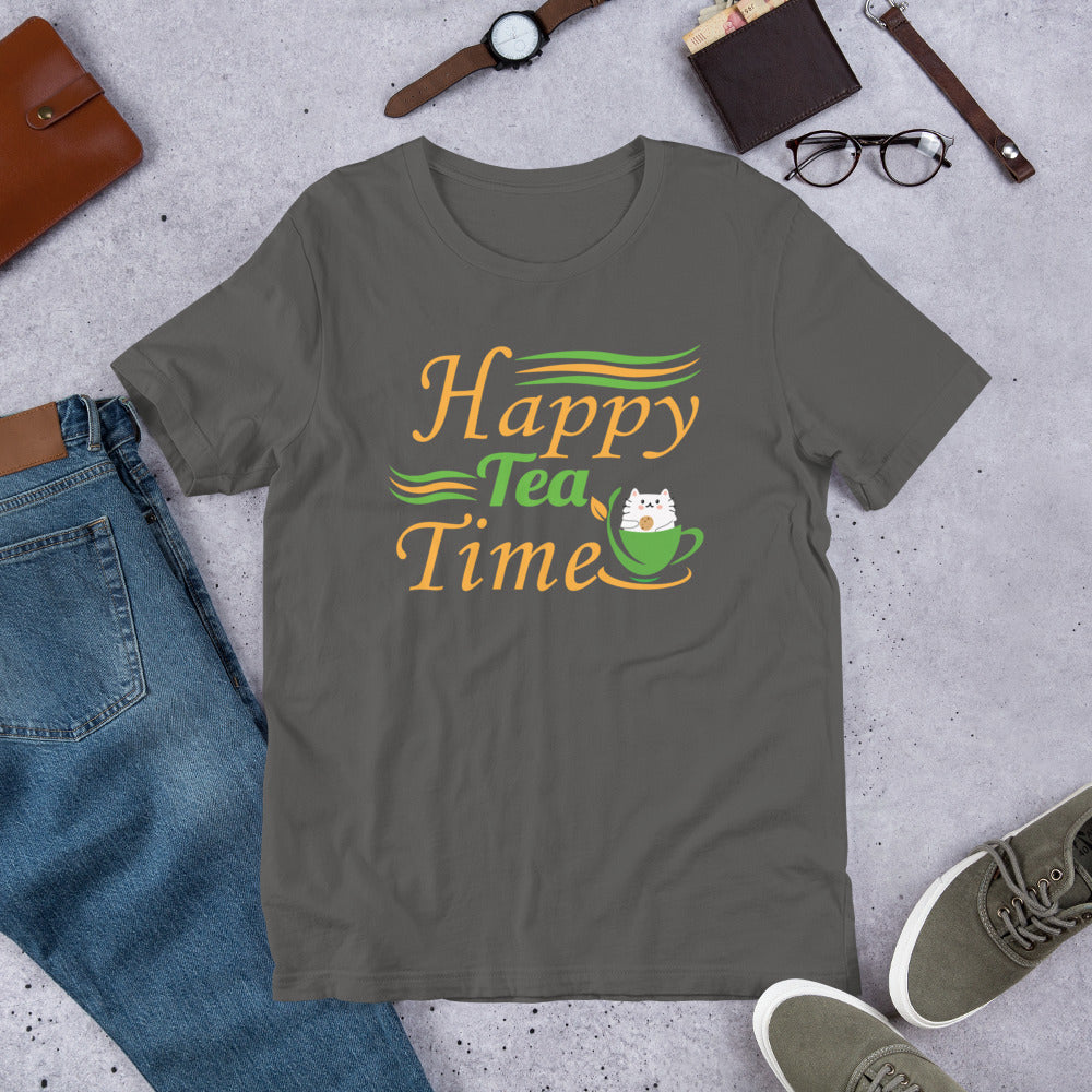 Happy Tea Time (cat) - T-Shirt