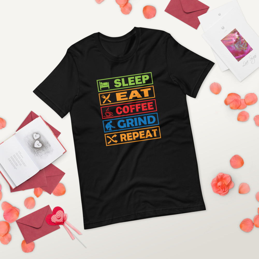 Sleep Eat Coffee Grind Repeat -T-Shirt