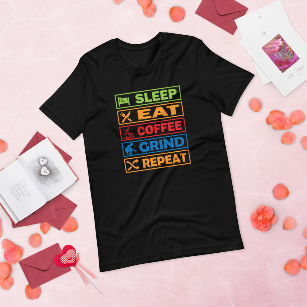 Sleep Eat Coffee Grind Repeat -T-Shirt