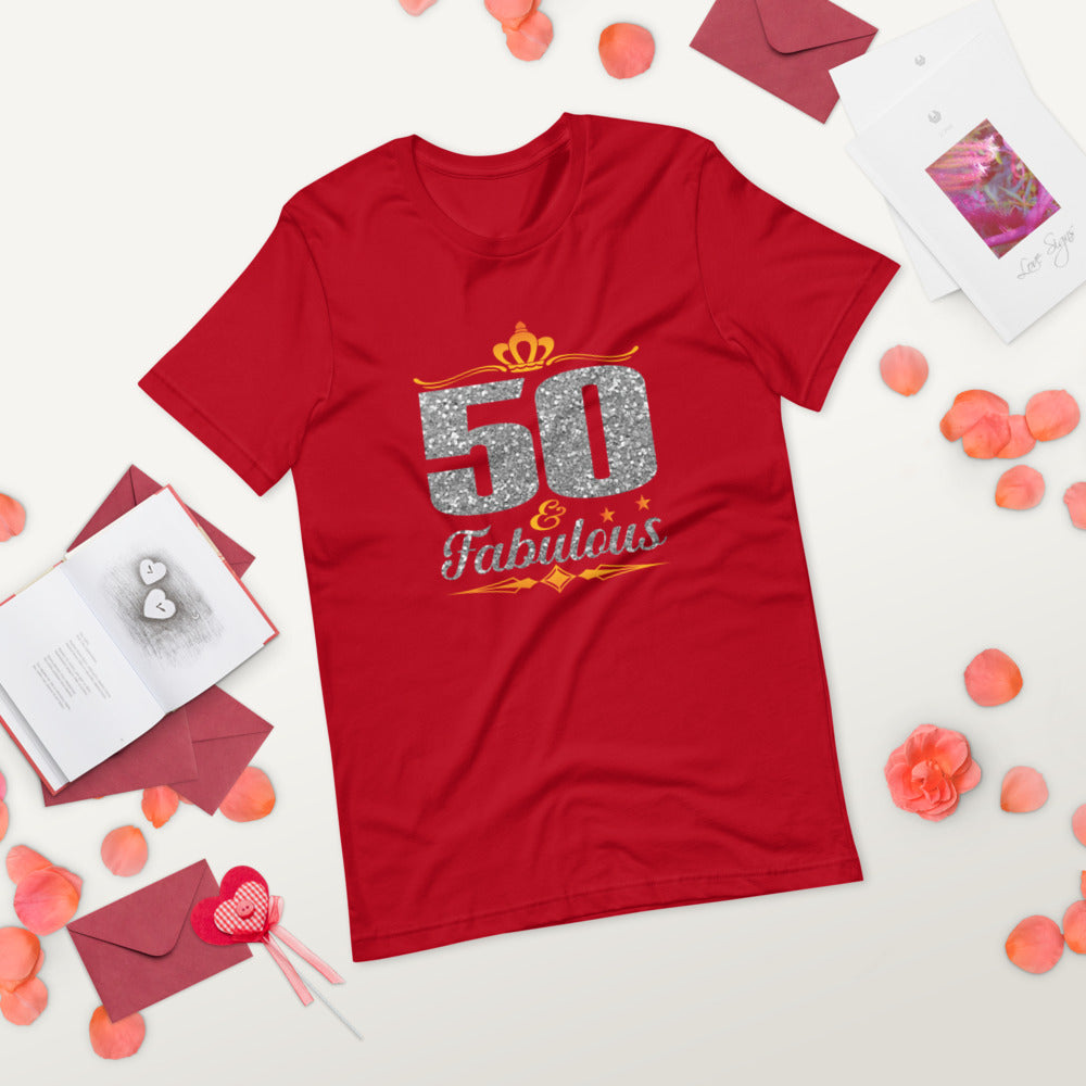 50 & Fabulous (silver) - T-Shirt