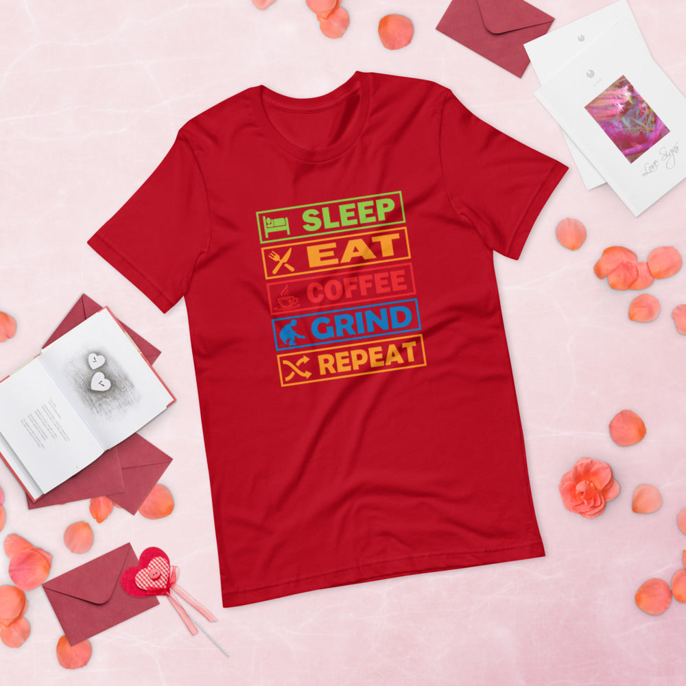 Sleep Eat Coffee Grind Repeat -T-Shirt