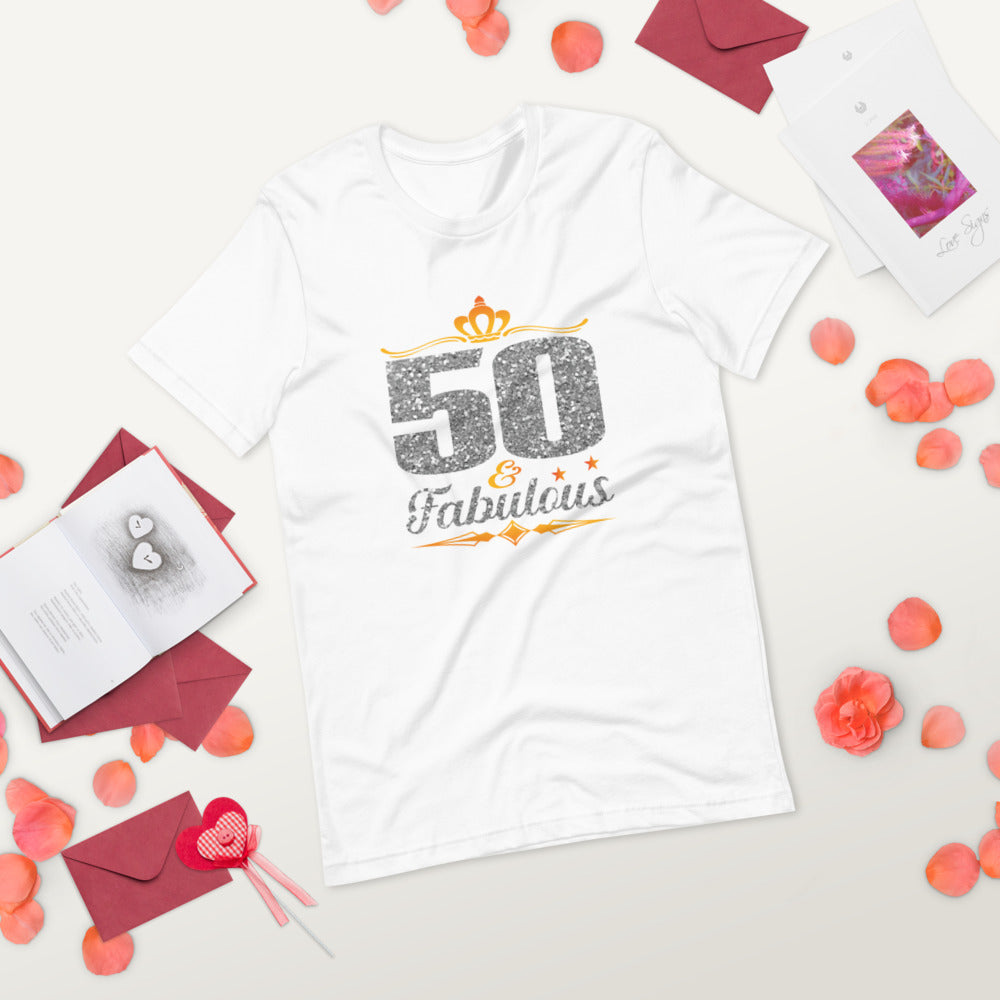 50 & Fabulous (silver) - T-Shirt