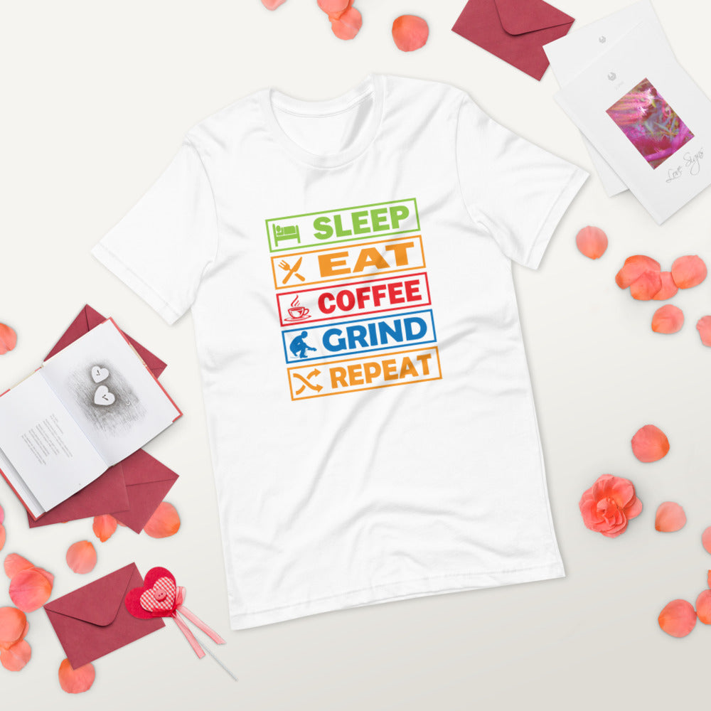 Sleep Eat Coffee Grind Repeat -T-Shirt