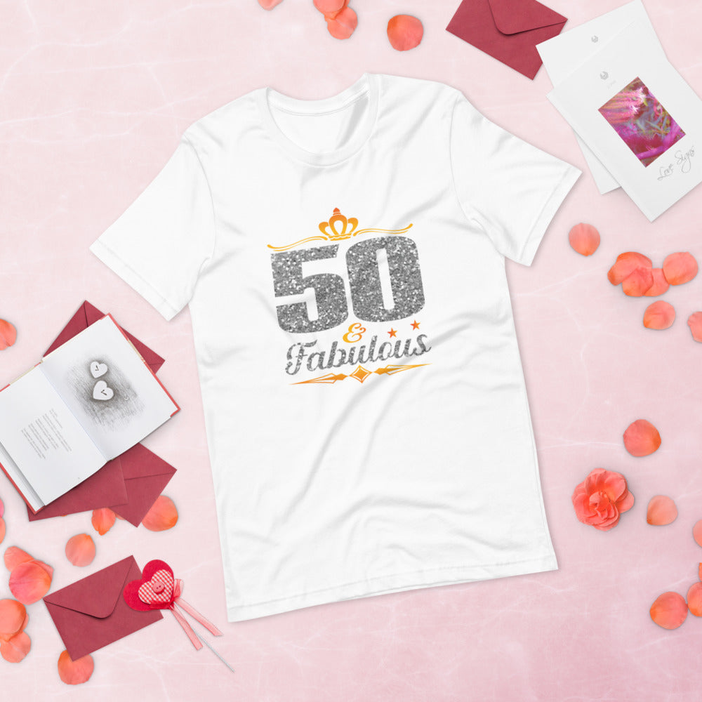 50 & Fabulous (silver) - T-Shirt