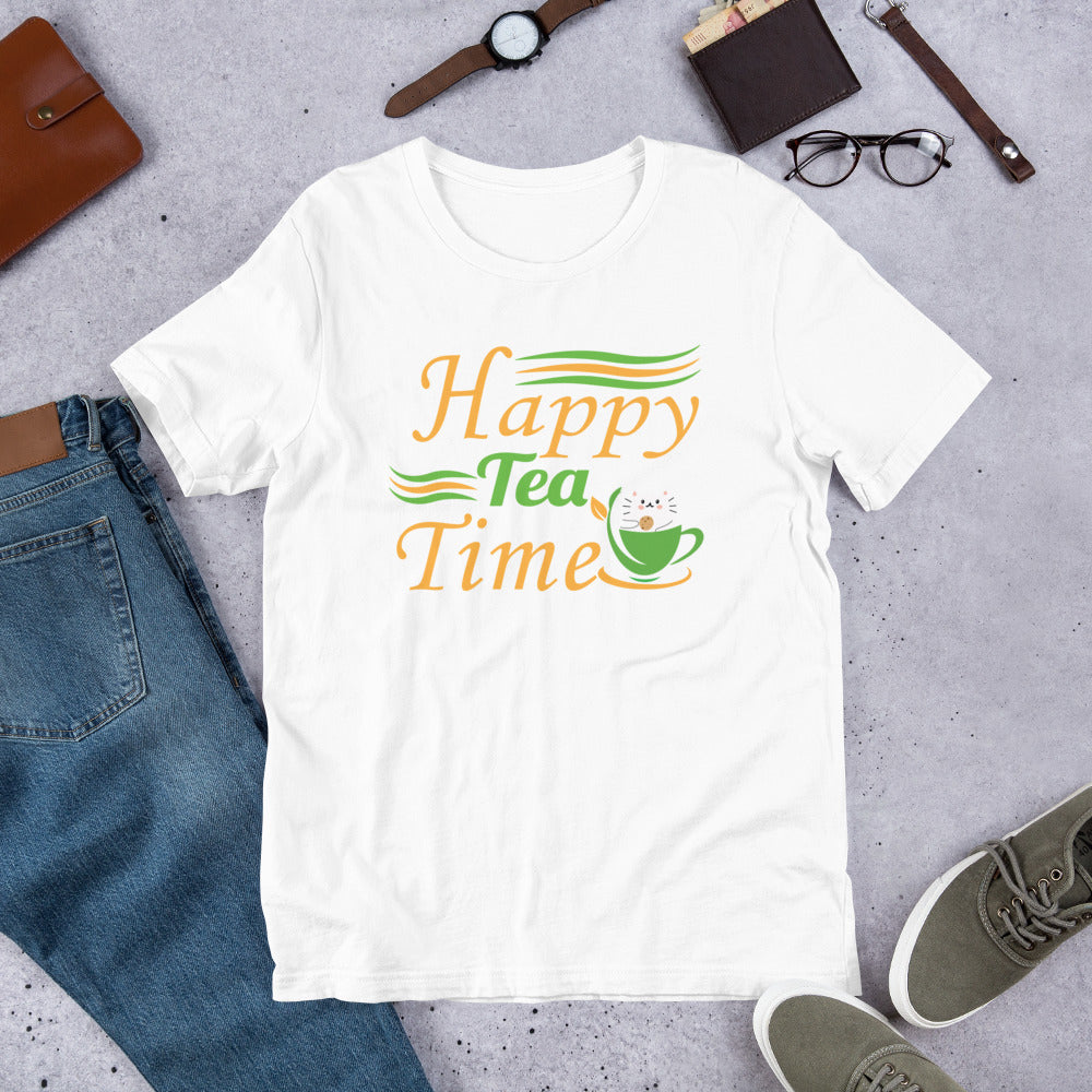 Happy Tea Time (cat) - T-Shirt