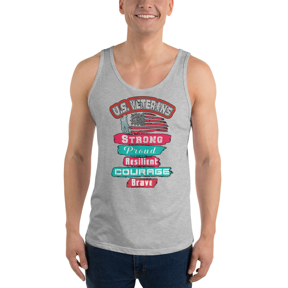 U.S. Veterans Strong Proud Resilient Courage - Tank Top