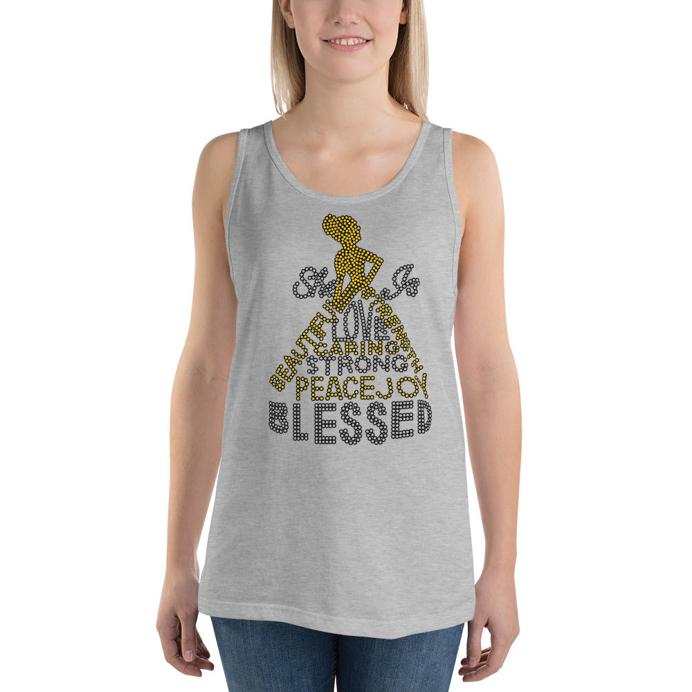 She Is Blessed (gold) - Tank Top