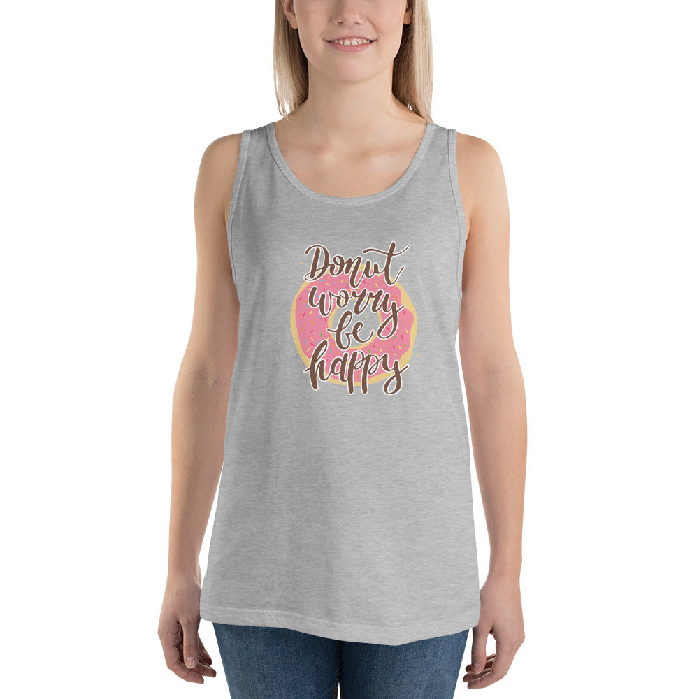 Donut Worry Be Happy (pink) - Tank Top