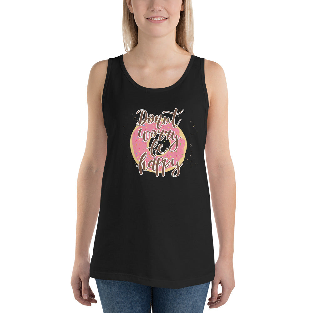 Donut Worry Be Happy (pink) - Tank Top