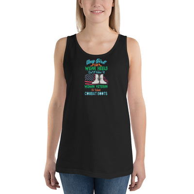 Any Girl Can Wear Heels Women Veteran Wear Combat Boots - Tank Top