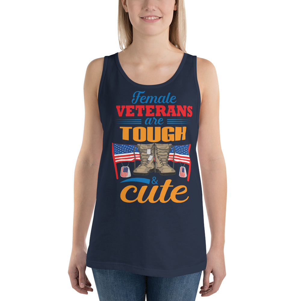 Female Veterans Are Tough And Cute - Tank Top