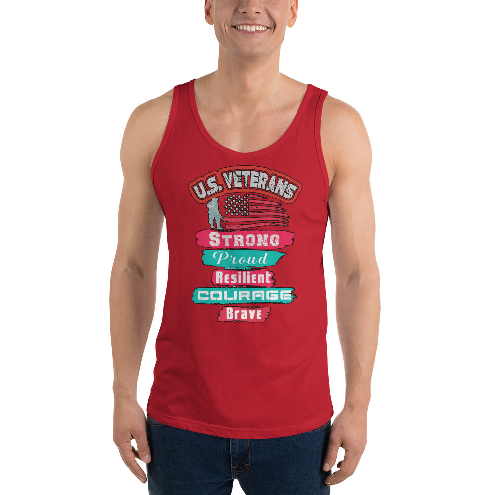 U.S. Veterans Strong Proud Resilient Courage - Tank Top