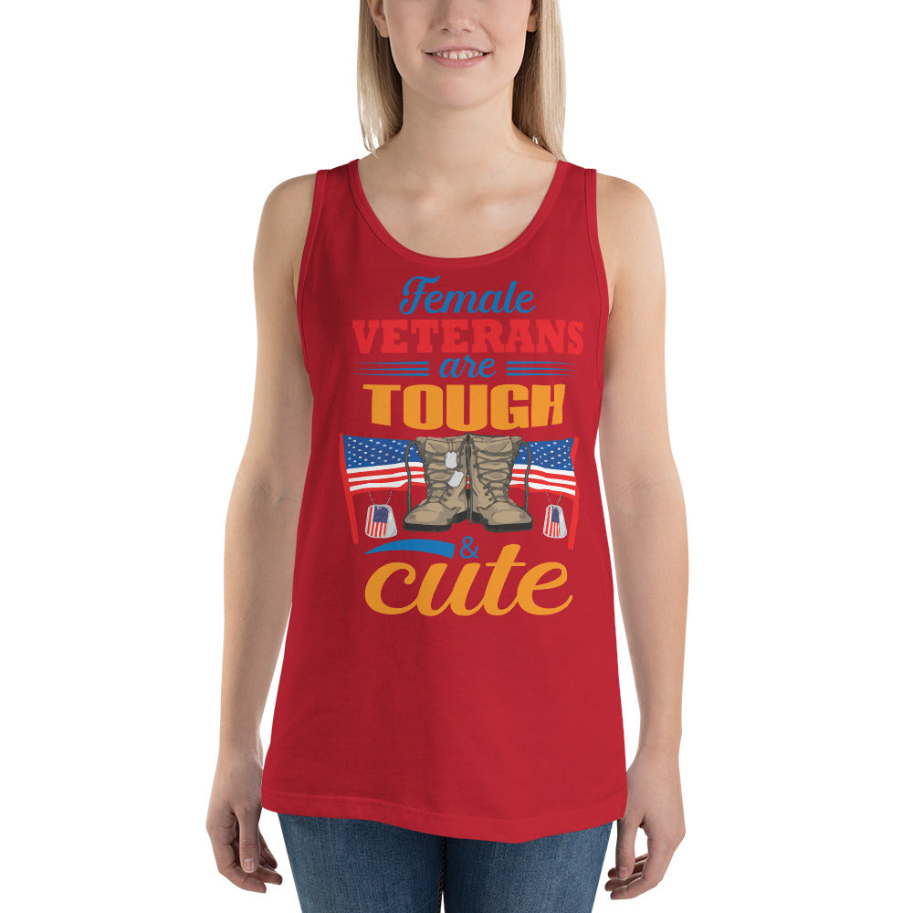 Female Veterans Are Tough And Cute - Tank Top