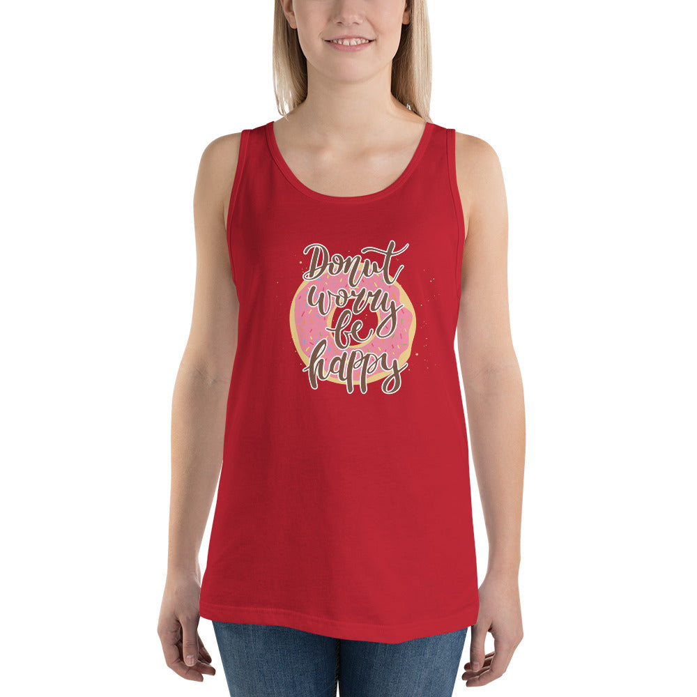 Donut Worry Be Happy (pink) - Tank Top