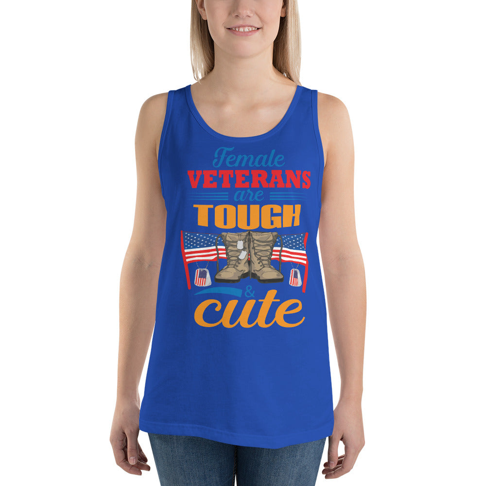 Female Veterans Are Tough And Cute - Tank Top