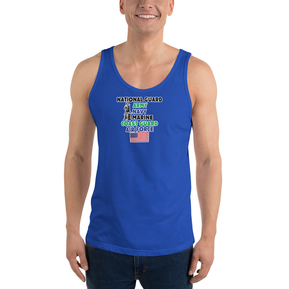 National Guard* Army* Navy* Marine* Coast Guard* Air Force - Tank Top