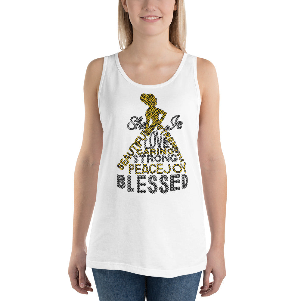 She Is Blessed (gold) - Tank Top